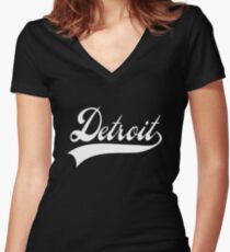 Detroit Women's Fitted V-Neck T-Shirt