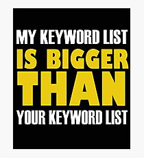 Funny SEO Marketing Shirt | Marketing Shirt Photographic Print