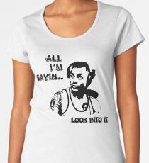 Verschwörungstheorien, schau hinein! Premium Rundhals-Shirt