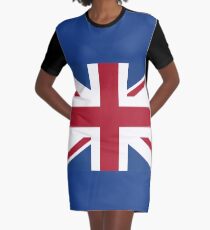 Flag of United Kingdom (UK) England. Graphic T-Shirt Dress