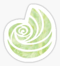 Green Watercolored Conch Sticker