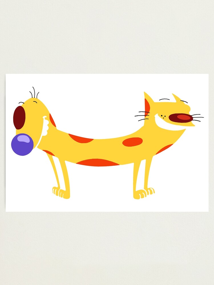 Catdog Dessin Animé Chat Chien Drôle Jaune Moutarde Animal De Compagnie Stupide 90 Stupide Humour Nineties Animaux De Compagnie Hybride