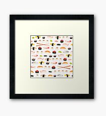 Süßes Sushi-Muster Gerahmtes Wandbild