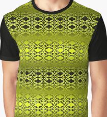 Zitronengelb und Schwarz Grafik T-Shirt