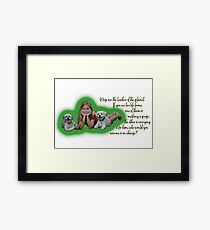 Dogs are the leaders of the planet. Framed Print