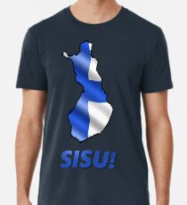Sisu! - Finnische Flagge Premium T-Shirt
