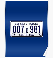 Jaws license plate Poster