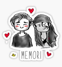 Memori Emoji - black Sticker