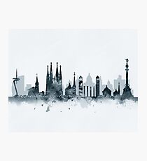 Barcelona Skyline Photographic Print