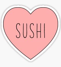 I Love Sushi Heart Sticker