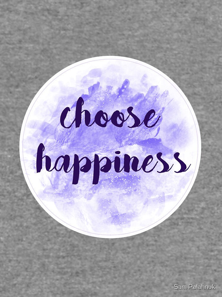 choose happiness sticker | purple watercolor design by sampalahnukart