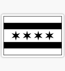 Chicago Flag - Black and White Sticker