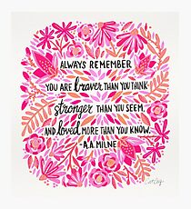 Always Remember – Pink Ombré Palette Photographic Print
