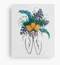 Pineapples are in my head Metal Print