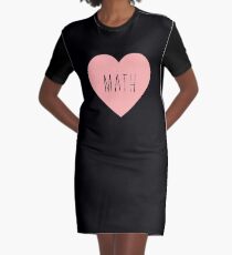 I Love Math Heart Graphic T-Shirt Dress