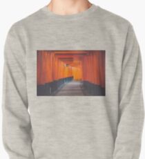Japanese Gate Pixel Glitch Pullover Sweatshirt