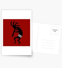 Red And Black Kokopelli Postcards