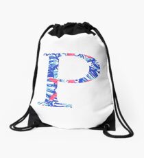 Rho Tropical Letter Drawstring Bag