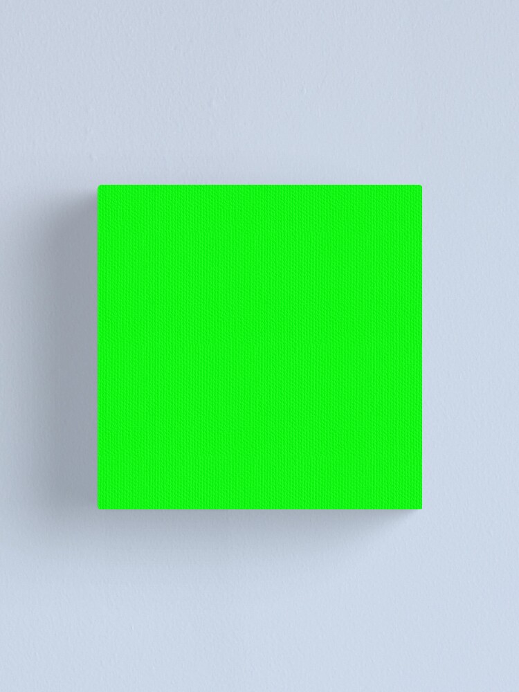 Alternate view of Neon Green Simple Solid Designer Color All Over Color Canvas Print