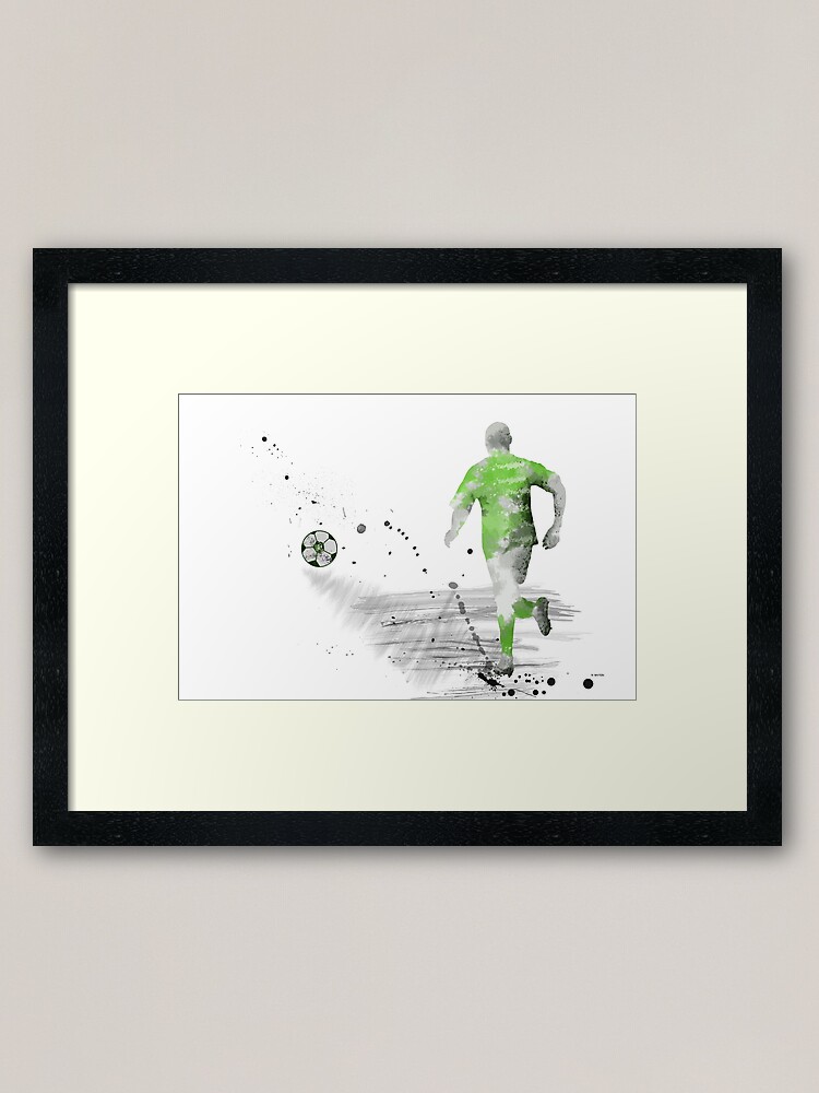 Alternative Ansicht von Fußballspieler 5 Gerahmter Kunstdruck