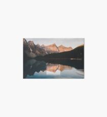 Abstract Lake Rectangle Reflection Banff Art Board