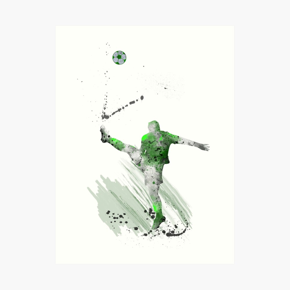 Fußballspieler 3 Kunstdruck