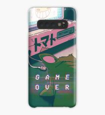 90S ANIME CAT GAME OVER VAPERWAVE GRUNGE PIXEL KAWAII Case/Skin for Samsung Galaxy