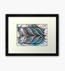 Fish on colorful abstract background Framed Print