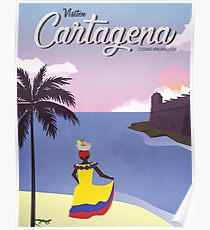 Weinlese-Reise-Plakat Cartagenas Poster