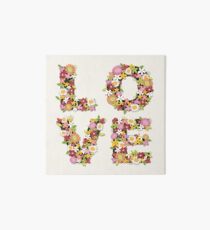 LOVE Spring Flowers in Pink Art Board