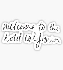 Hotel California Calligraphy Sticker