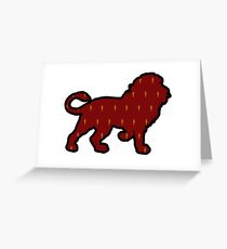 Lion Sword Print Greeting Card