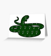 Snake locket print Greeting Card