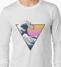 Great Wave Aesthetic Long Sleeve T-Shirt