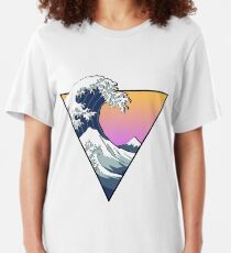 Great Wave Aesthetic Slim Fit T-Shirt