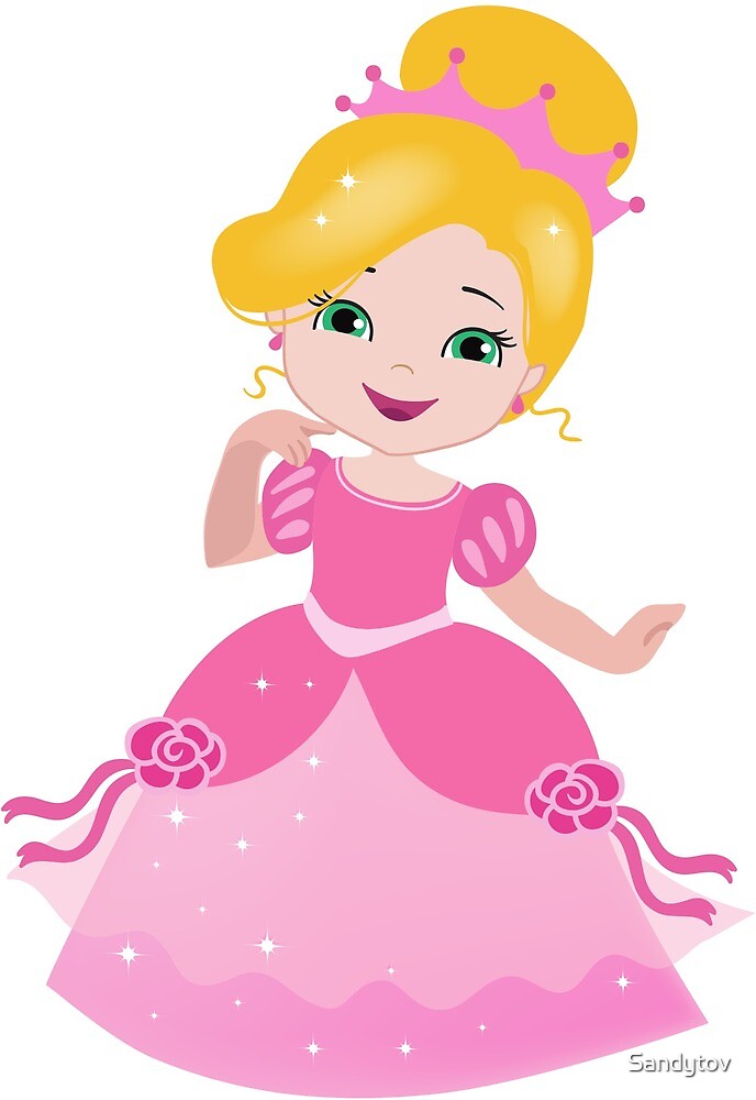 «Princesa divertida en un vestido rosa» de Sandytov Redbubble «Princesa divertida en un vestido rosa» de Sandytov Redbubble