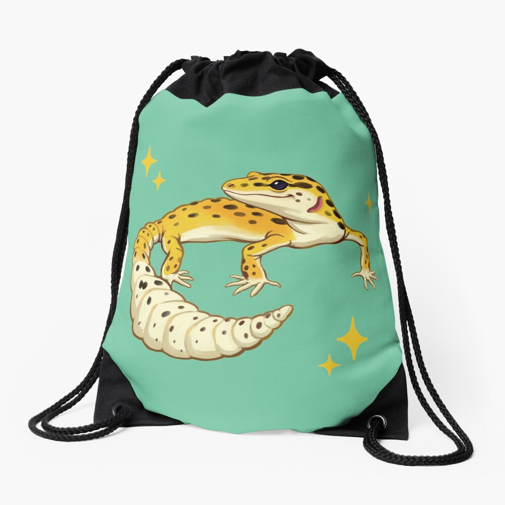 drawstring gecko pattern print