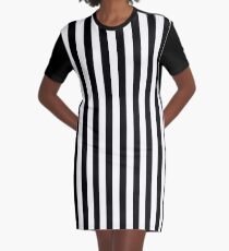 BLACK AND WHITE | STRIPE VERTICAL Graphic T-Shirt Dress