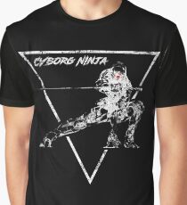 Cyborg Ninja Vintage Emblem Graphic T-Shirt
