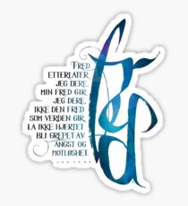 Fred etterlater jeg dere Sticker