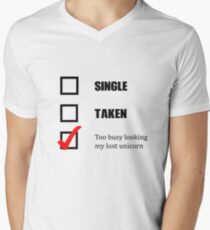 Zu beschäftigt, mein verlorenes Einhornhemd zu suchen T-Shirt mit V-Ausschnitt für Männer