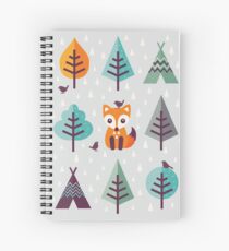 Fox in the Forest - on Gray Spiral Notebook