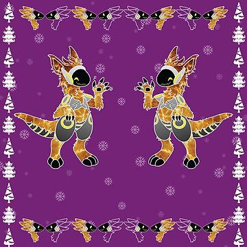 Protogen Fursuit Fursona Furry Blue pattern - Protogen - Posters