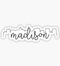 cityscape outline - madison Sticker