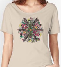 bohemian posy green Women's Relaxed Fit T-Shirt