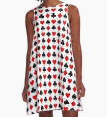 Spielkarten-Anzüge A-Linien Kleid