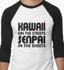 Kawaii auf den Straßen, Senpai in den Laken Baseballshirt für Männer