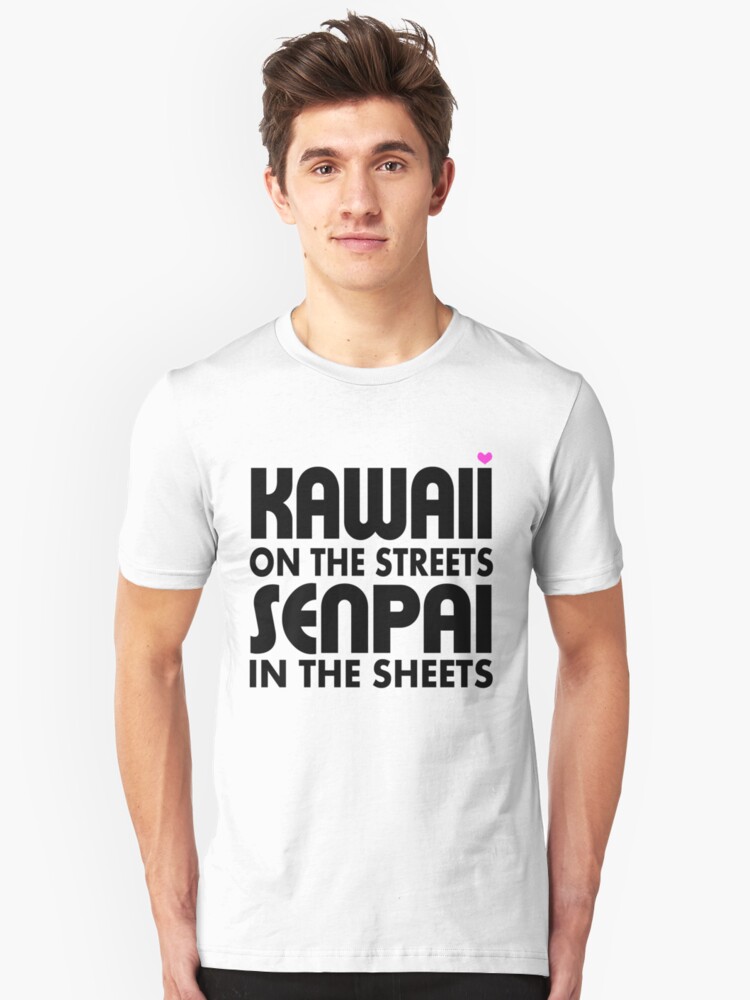 Alternative Ansicht von Kawaii auf den Straßen, Senpai in den Laken Slim Fit T-Shirt