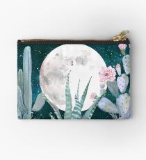 Kaktus-Nacht-hübsche rosa und blaue Wüsten-Stern-Kaktus-Illustration Studio Clutch