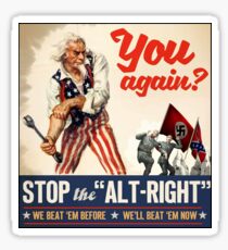 Antifa - Stop the Alt Right - Anti Trump Sticker